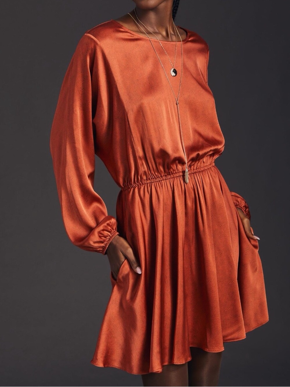 Anthropologie Caballero Long-Sleeve Mini Dress